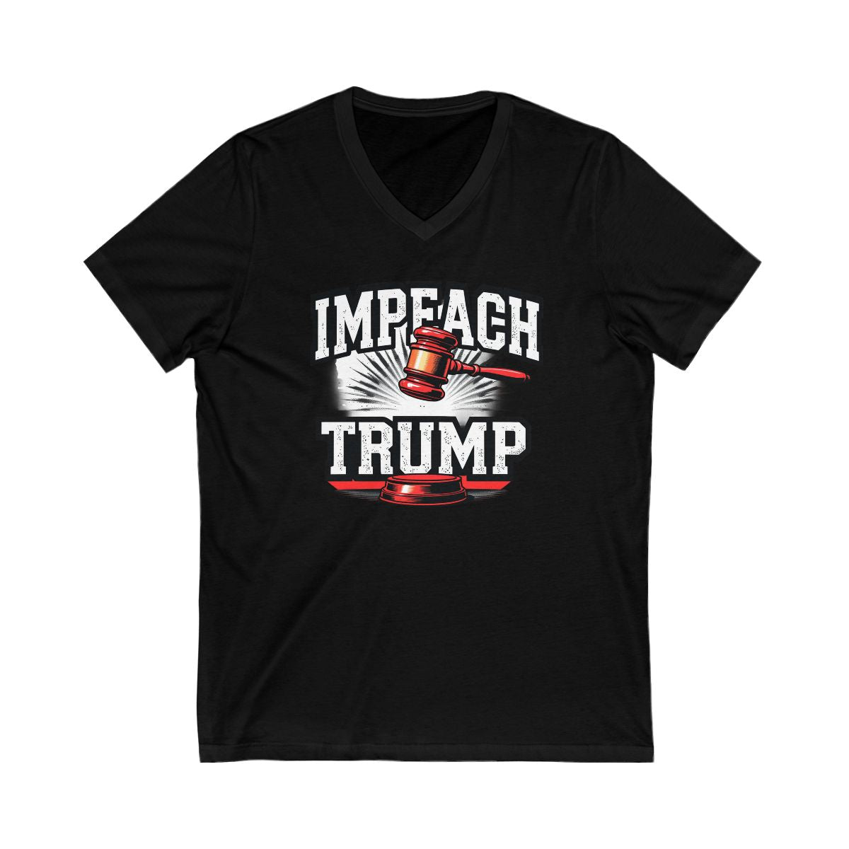 Impeach Trump V Neck Tee Funny Humorous Graphic Novelty product