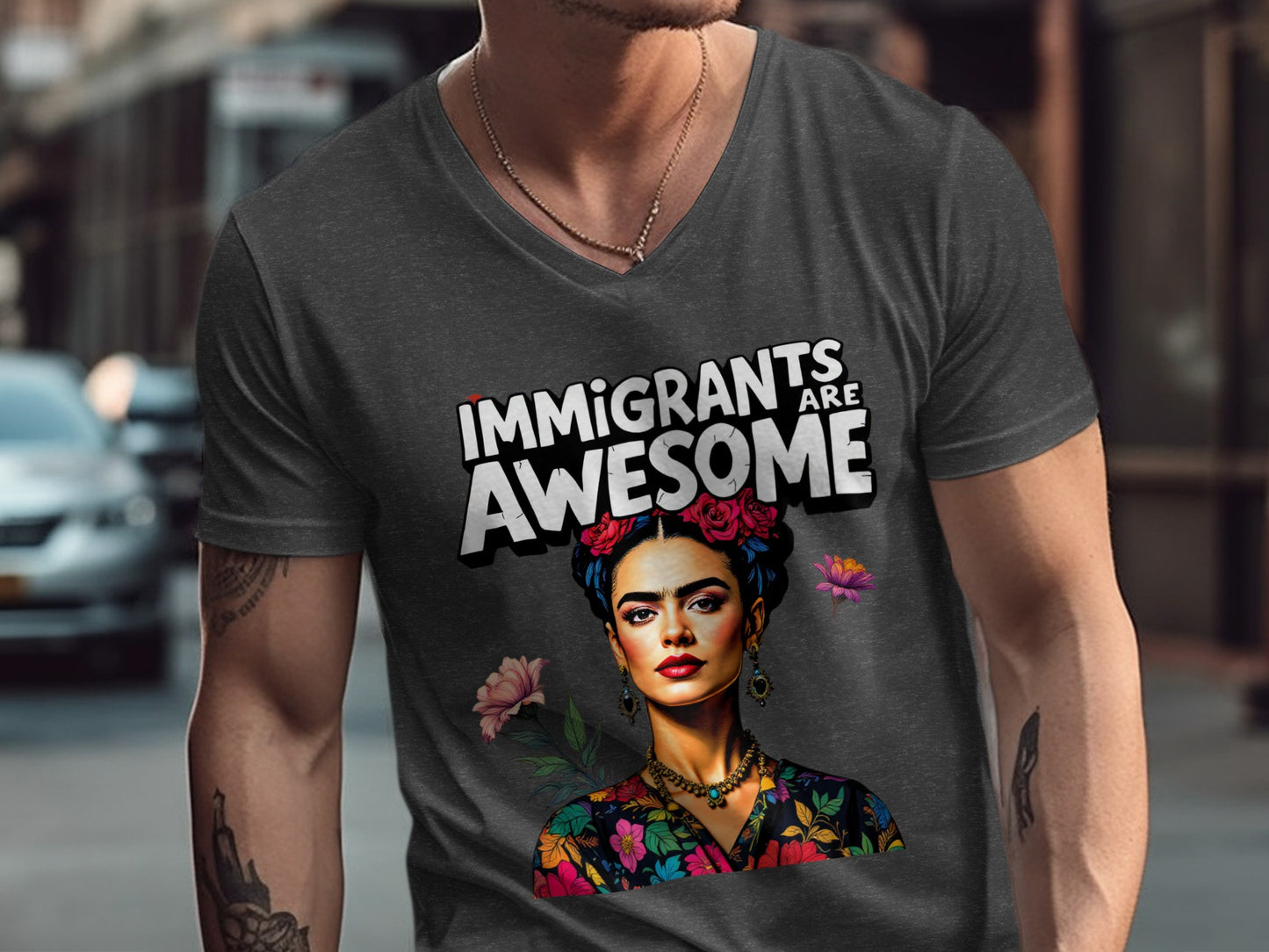 Immigrants Are Awesome Graphic T-shirt for Adults