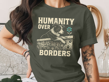Humanity Over Borders Graphic Tee product
