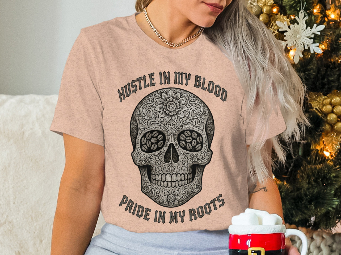 Hustle In My Blood Pride In My Roots graphic shirt