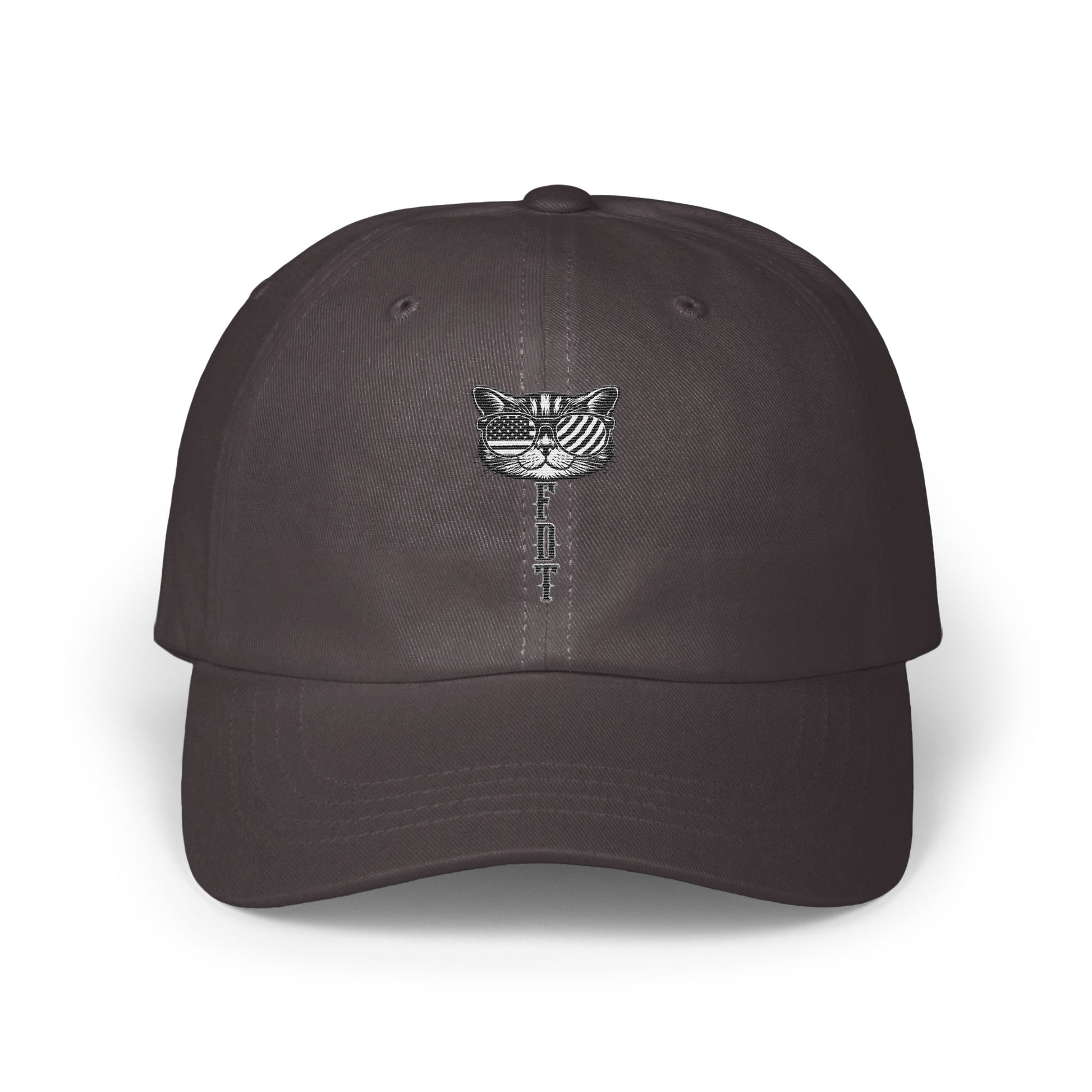Embroidered Cat Face Design Adjustable Hat product