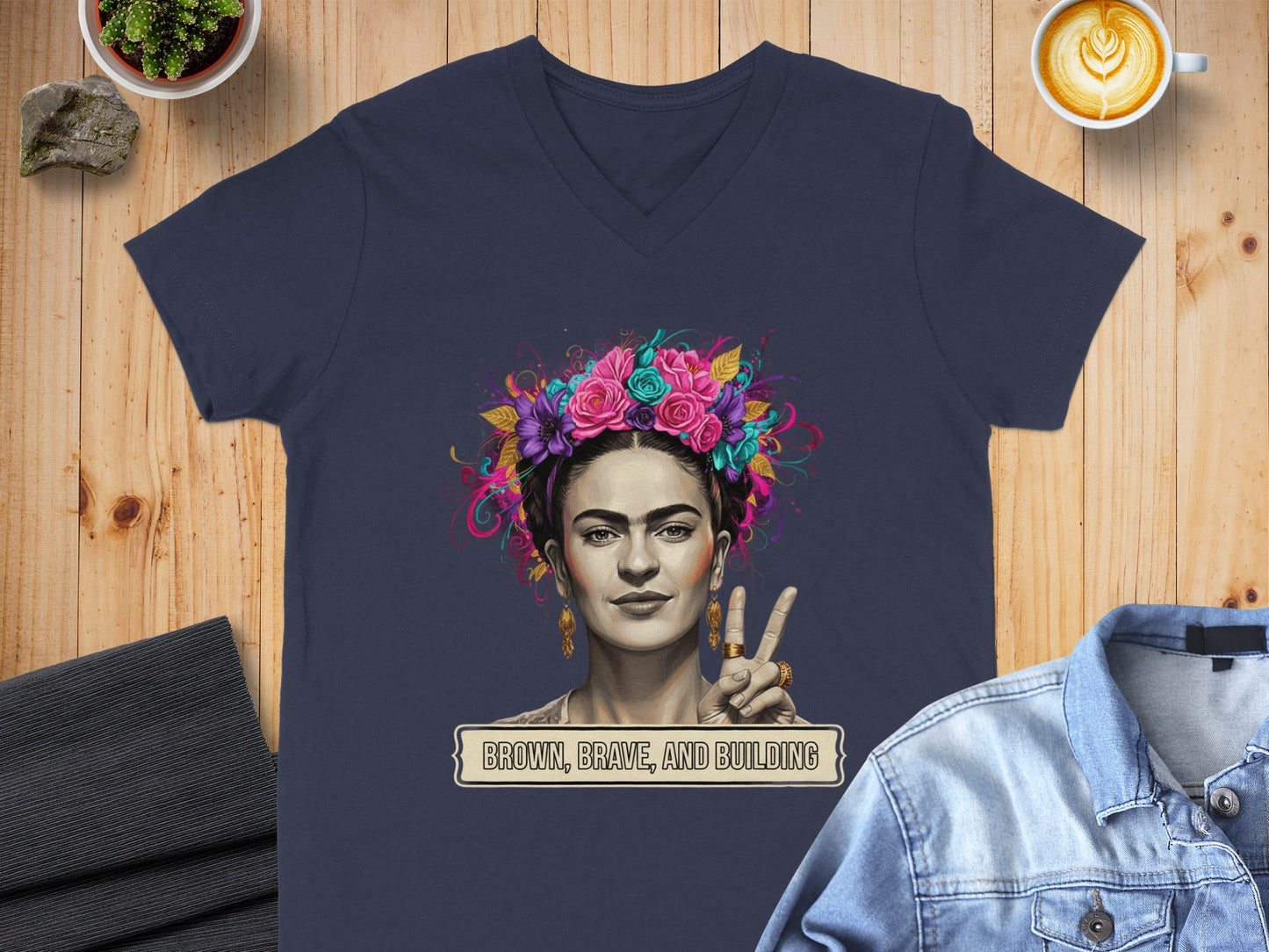 Brown Brave and Building Graphic Tee Product