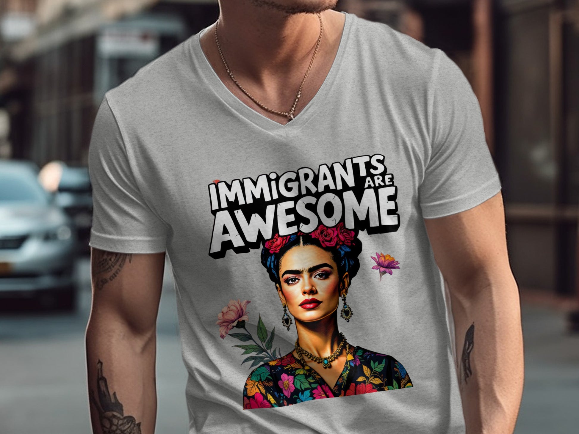 Immigrants Are Awesome Graphic Artwork T-Shirt