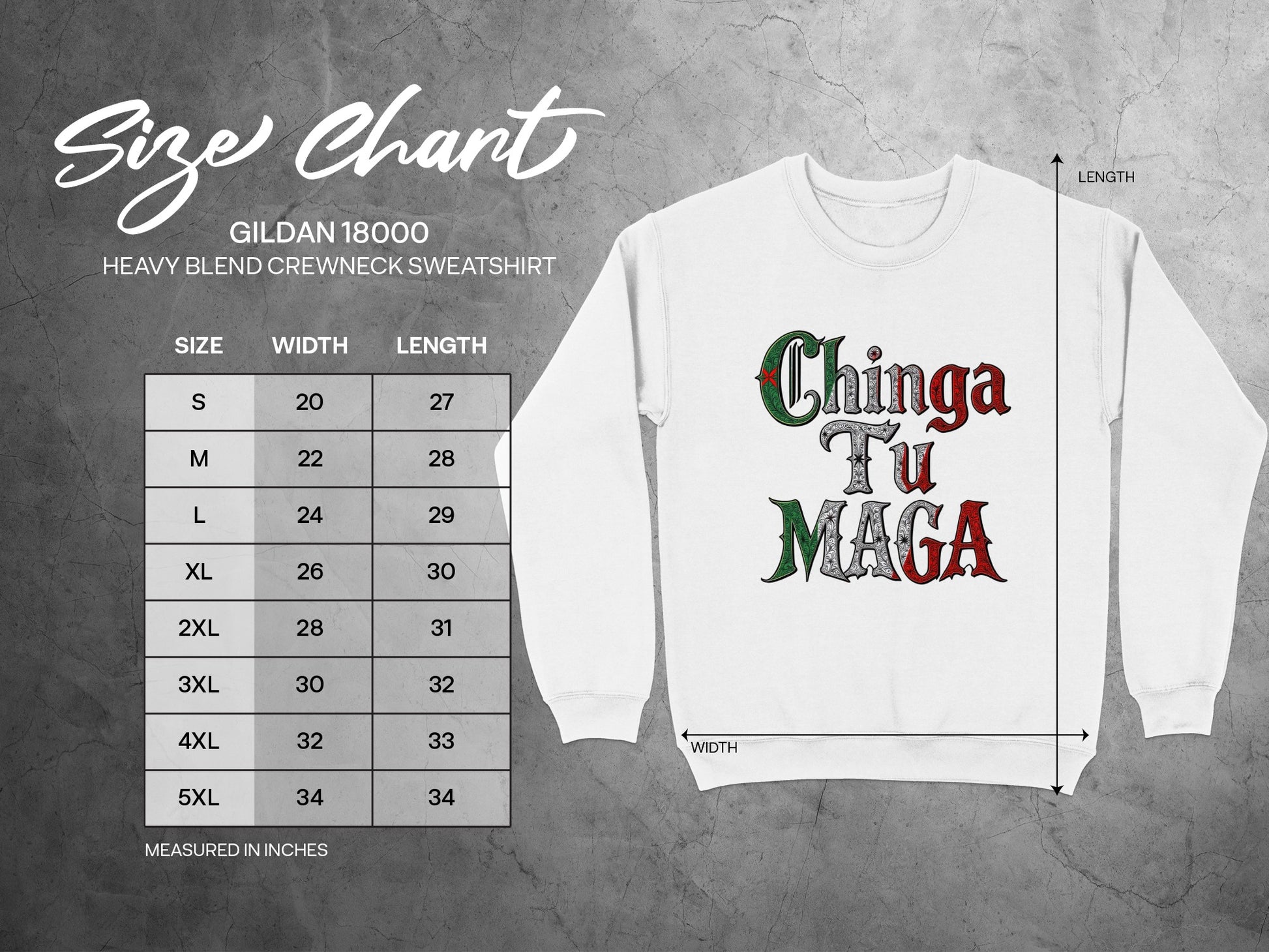 Chinga Tu MAGA Heavy Blend Crewneck Sweatshirt product type