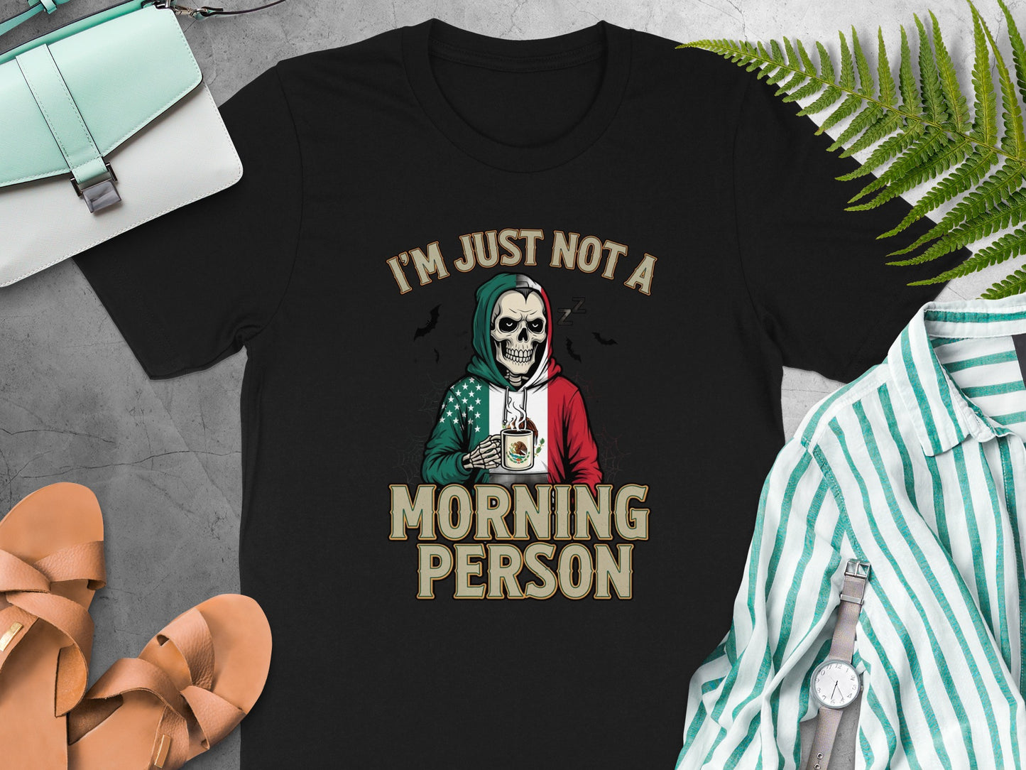 I'm Just Not A Morning Person Skull T-shirt product