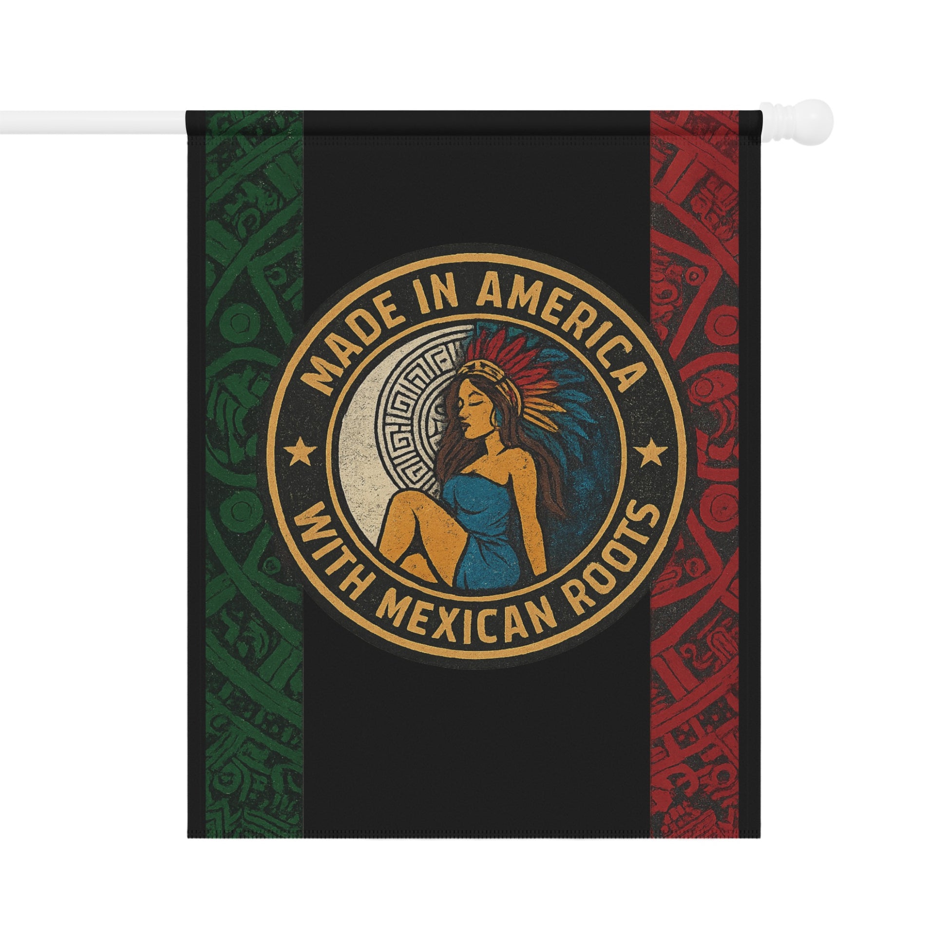 Made in America With Mexican Roots Flag