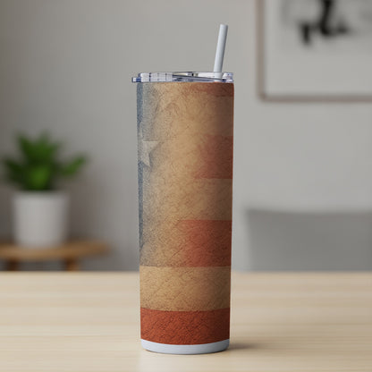 Vintage American Flag Design Tumbler product