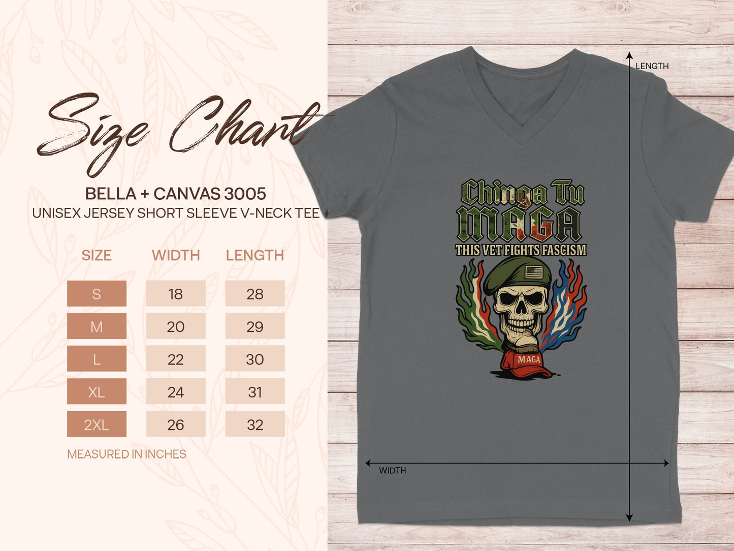 Chinga Tu MAGA This Vet Fights Fascism Graphic T-Shirt product type