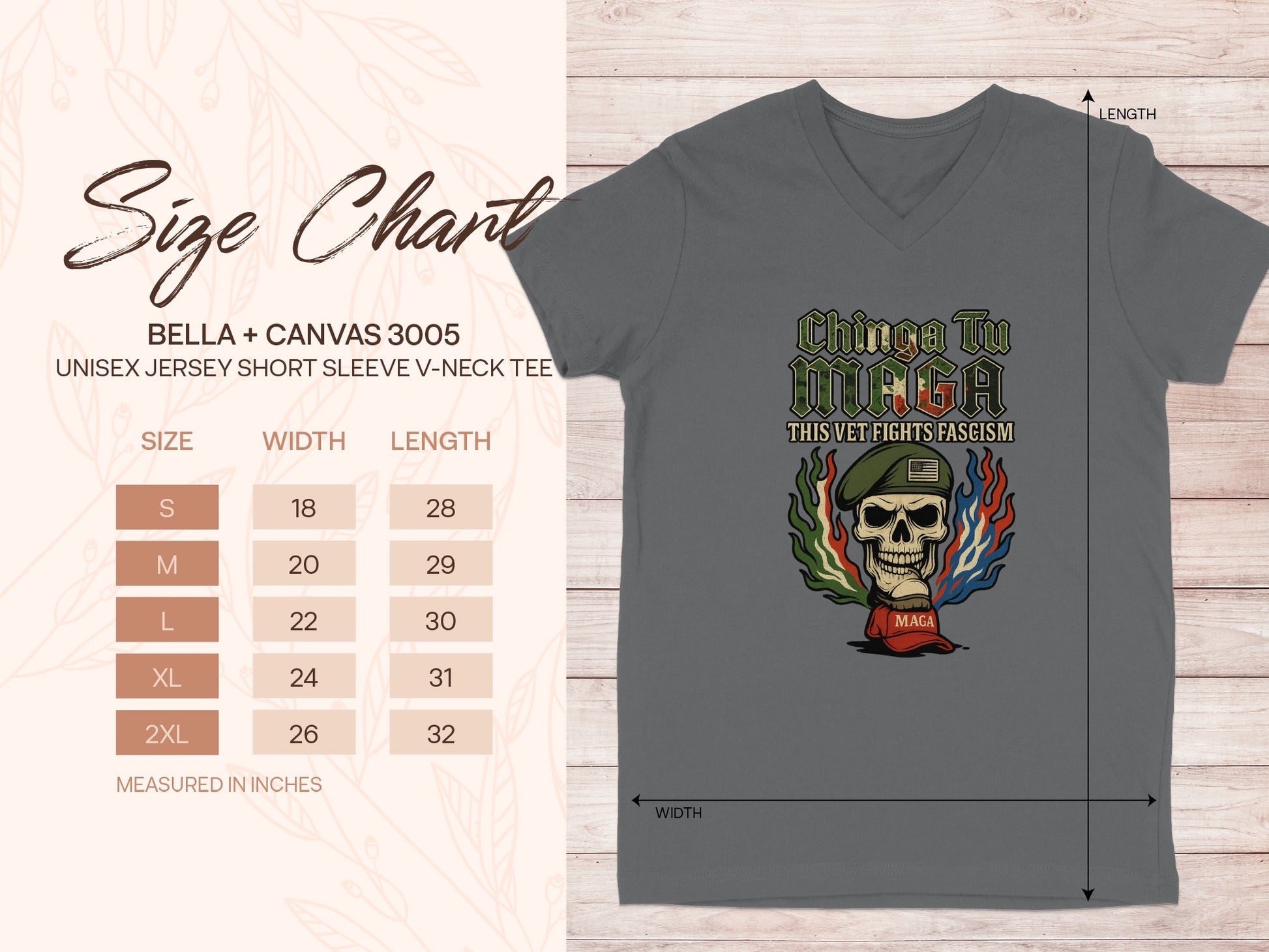 Chinga Tu MAGA This Vet Fights Fascism Graphic T-Shirt product type