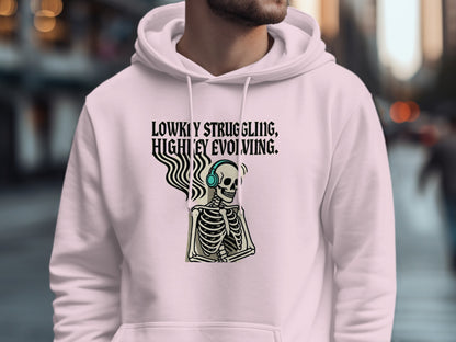 Funny Skeleton with Headphones Hoodie product