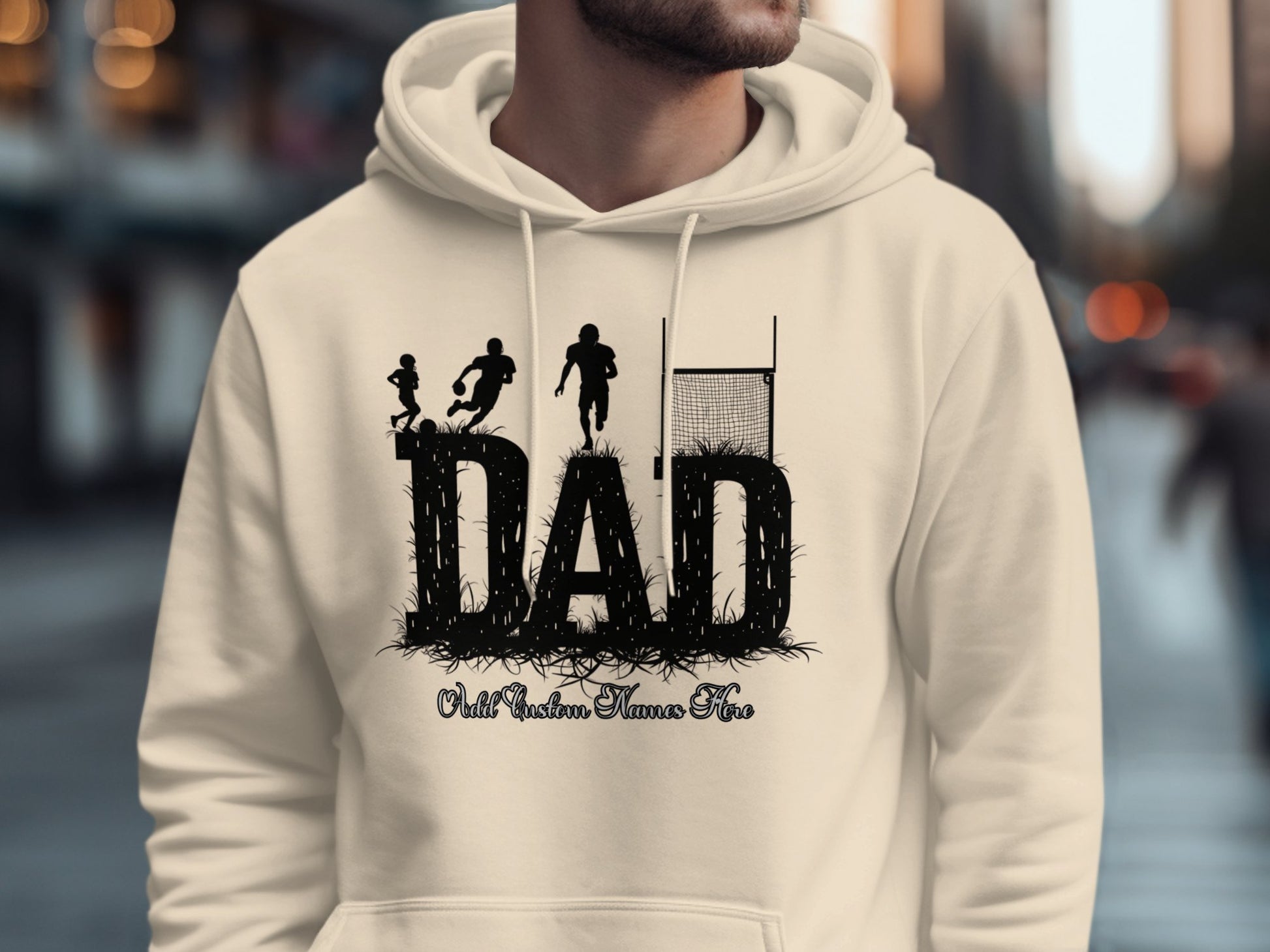 Dad Rugby Themed Hoodie Perfect Gift Choice product type
