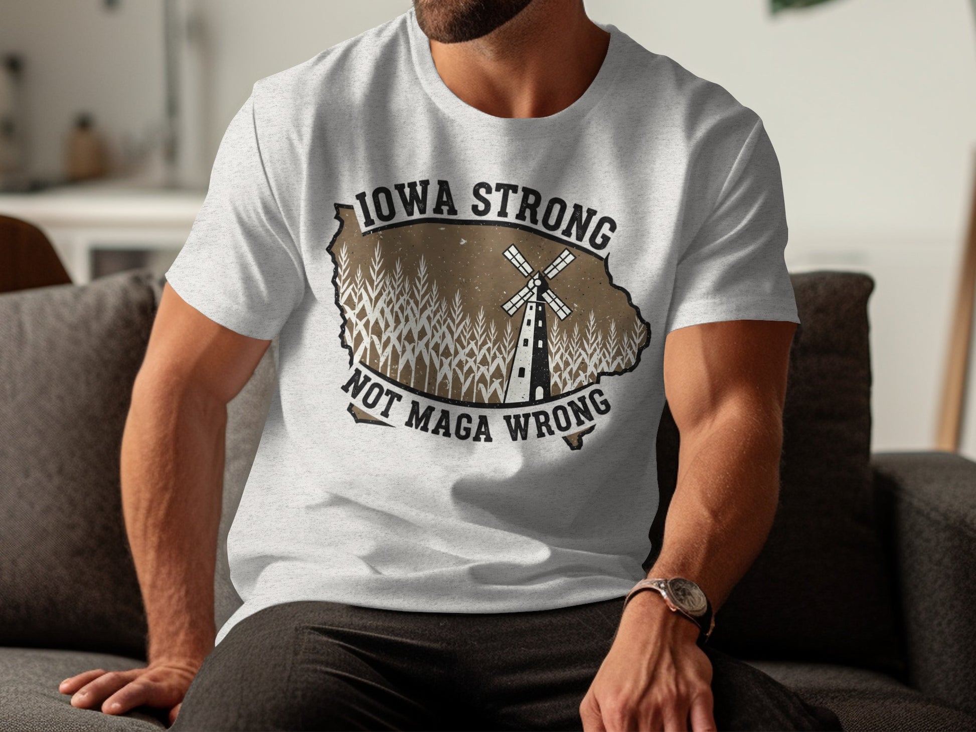 Iowa Strong Not Maga Wrong Unique T-Shirt product type