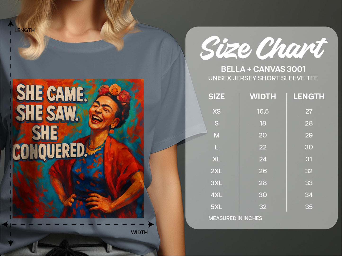 She Came She Saw She Conquered graphic t-shirt product