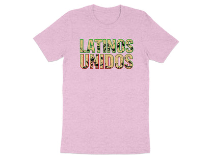Latinos Unidos graphic tee pink vibrant casual product