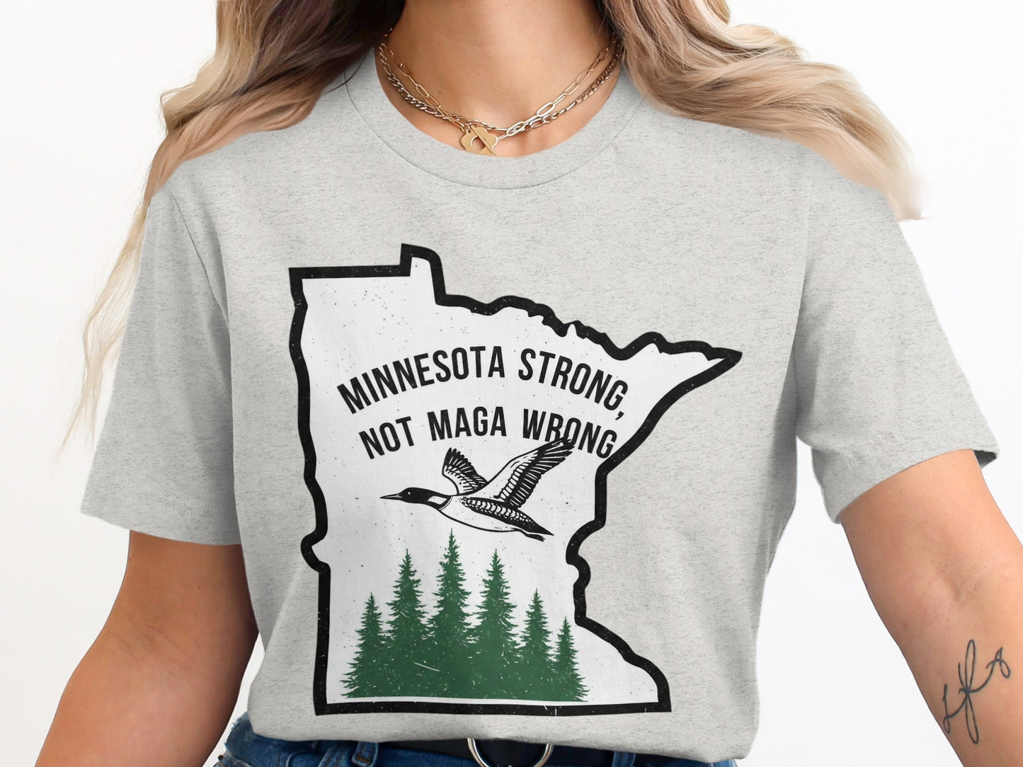 Minnesota Strong Not MAGA Wrong Unique T-Shirt product type
