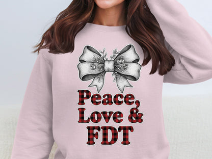 Peace Love & FDT Sweatshirt for Casual Style