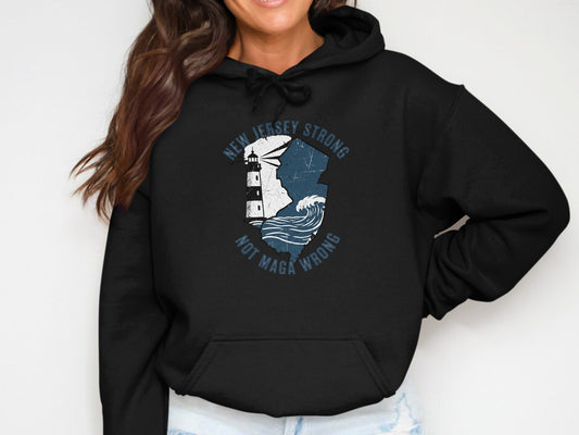 New Jersey Strong Not MAGA Wrong Hoodie product type