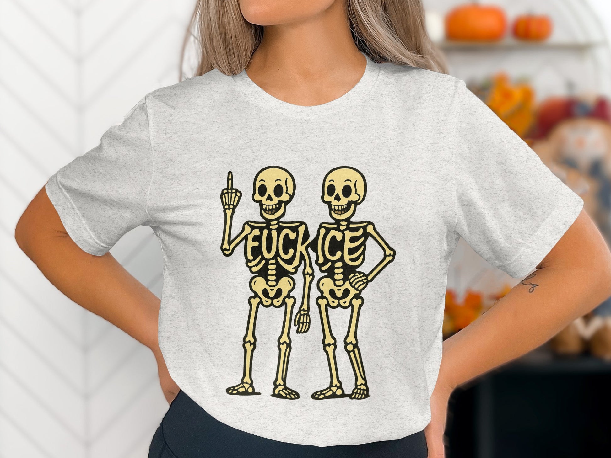 Halloween Skeleton Graphic Tee Shirt product type