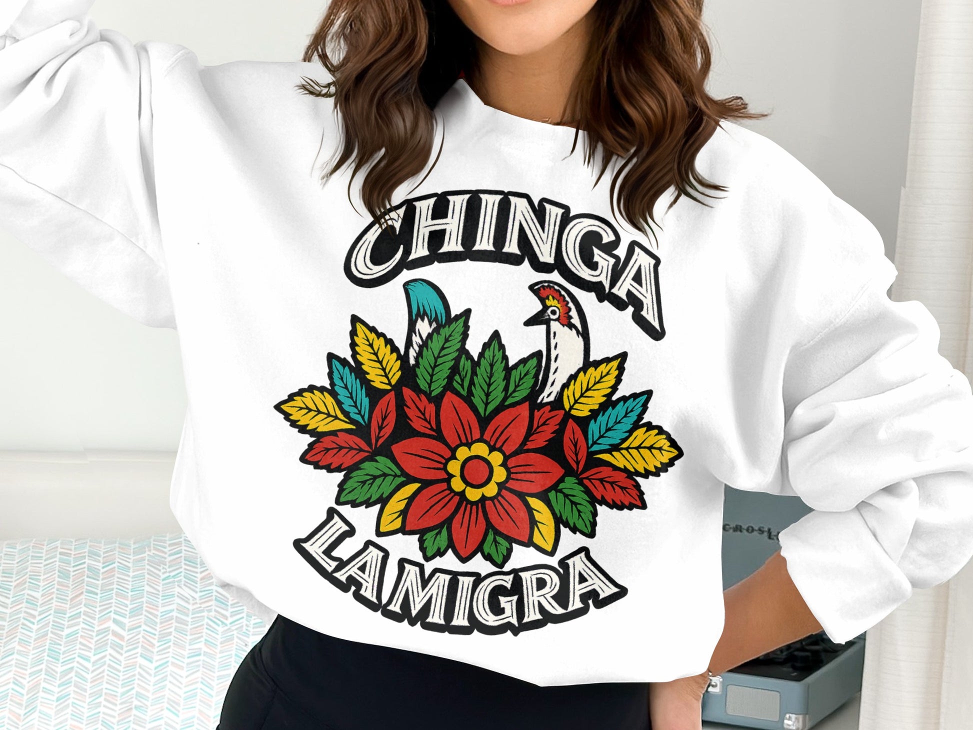 Chinga La Migra Statement Graphic Pullover product