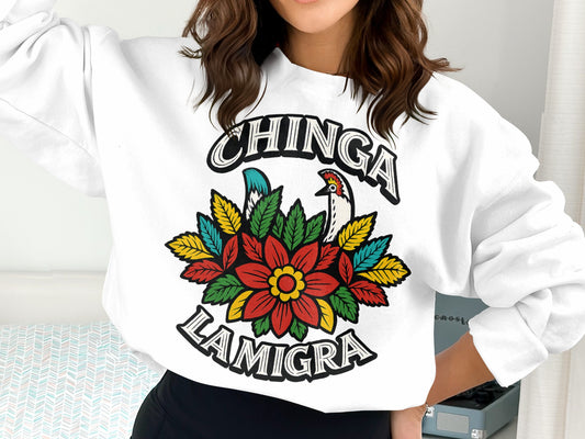Chinga La Migra Statement Graphic Pullover product
