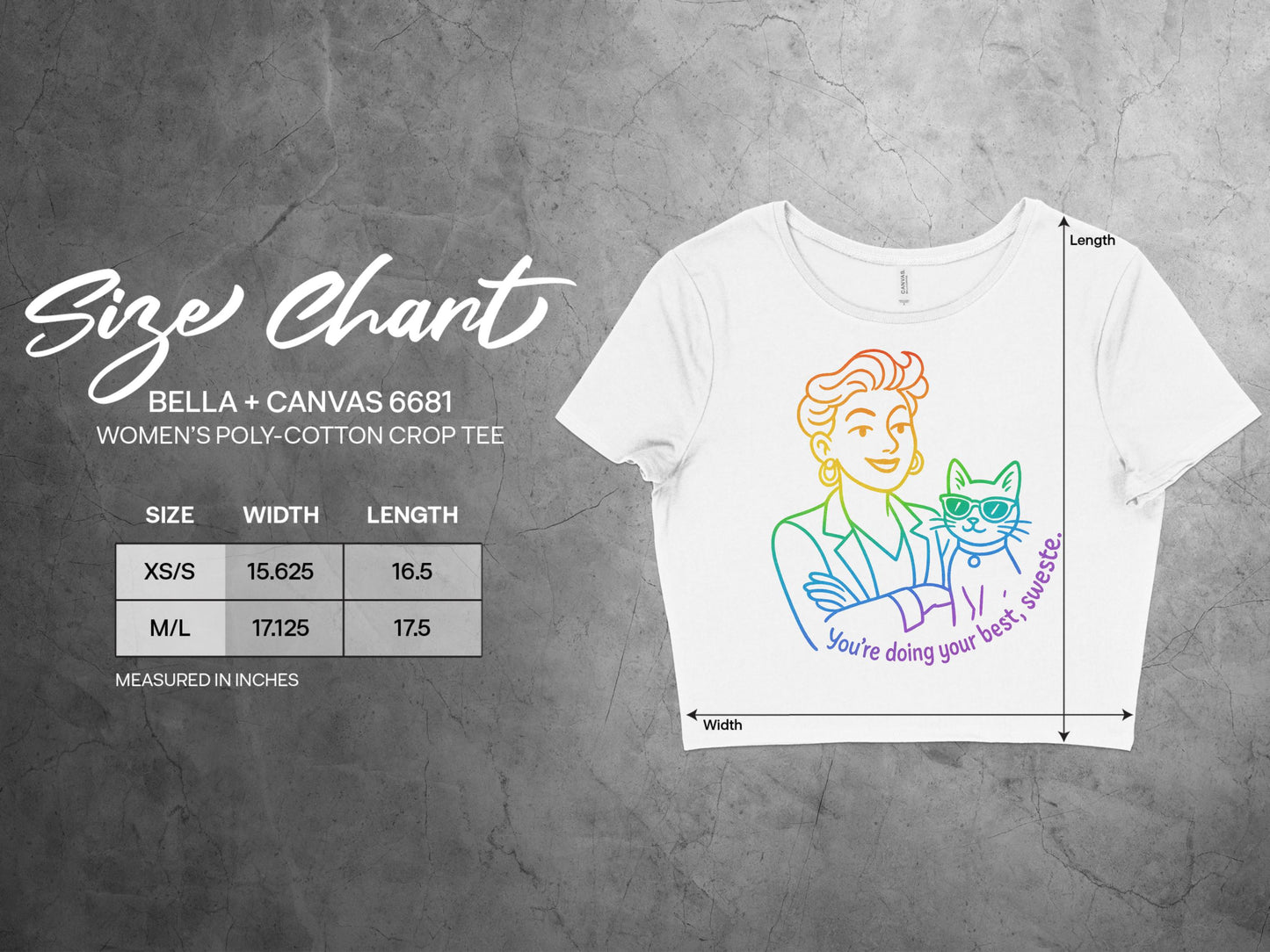 Rainbow Design Women's Poly-Cotton Crop Tee product