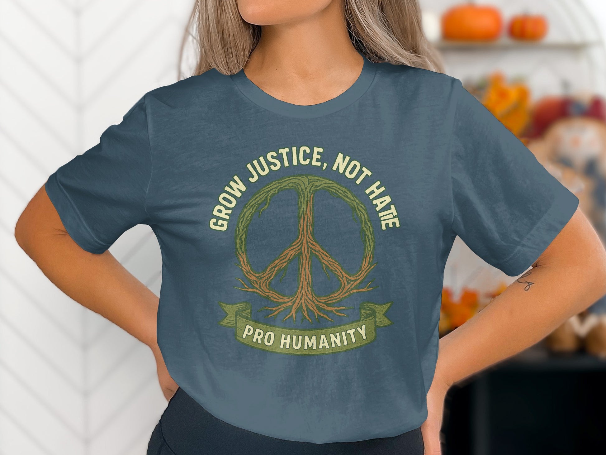 Grow Justice Not Hate Pro Humanity Graphic T-Shirt product type