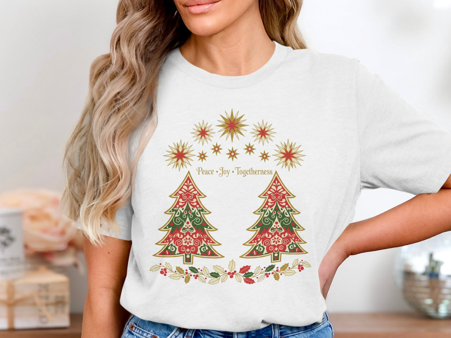 Peace Joy Togetherness Christmas Graphic Shirt