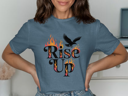 Rise Up Graphic Tee Shirt with Eagle Design product type