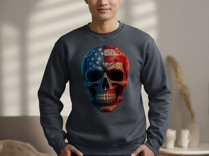 American Flag Skull Graphics Sweatshirt product type