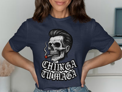 Chinga Tu Maga Skull Graphic Design T-shirt product