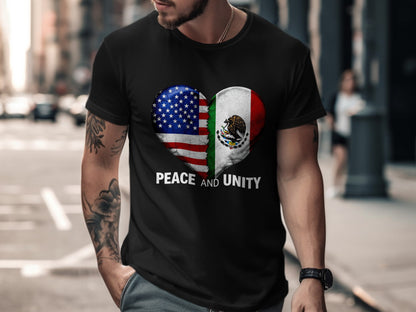 Peace and Unity Heart Flag Graphic T-Shirt product