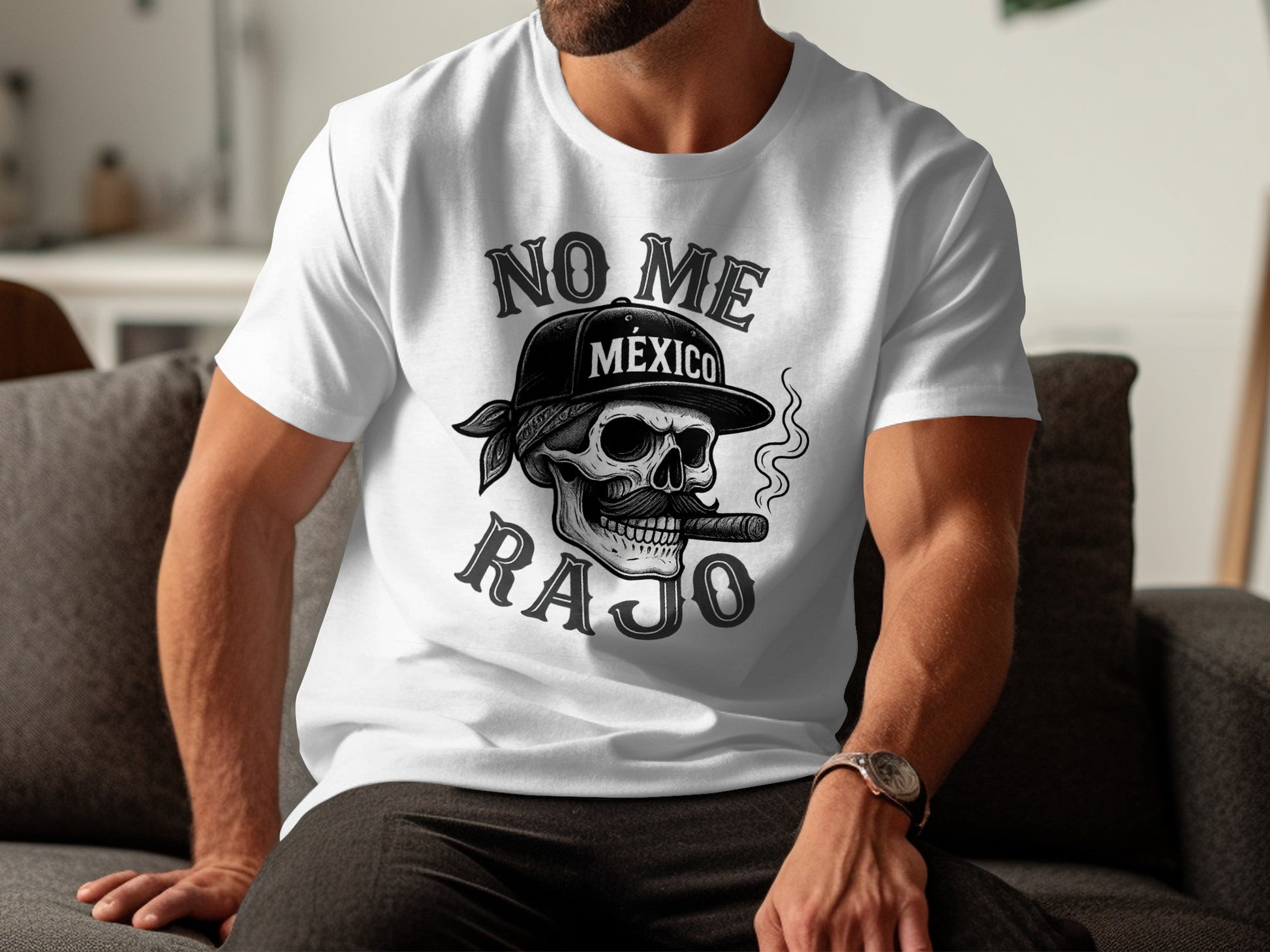 No Me Rajo Mexico Skull Graphic T shirt product