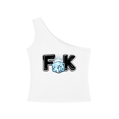 Fuck Ice Tee Women's One-Shoulder Crop T-Shirt