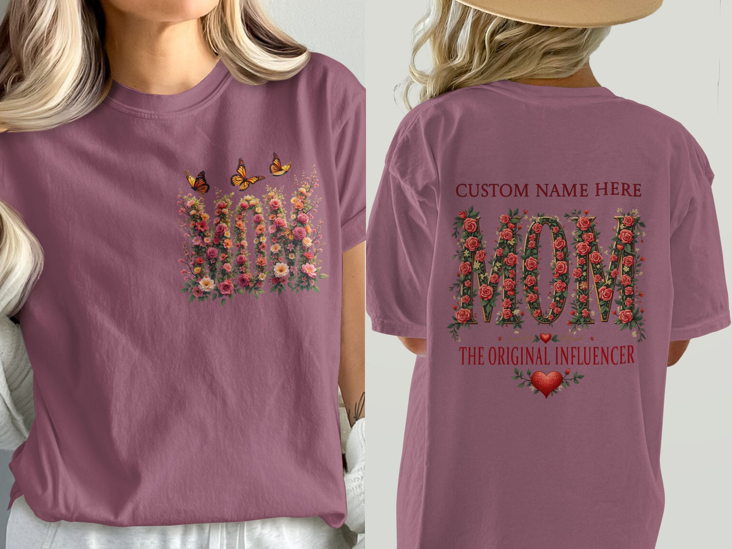 Custom Floral MOM The Original Influencer T-Shirt product type