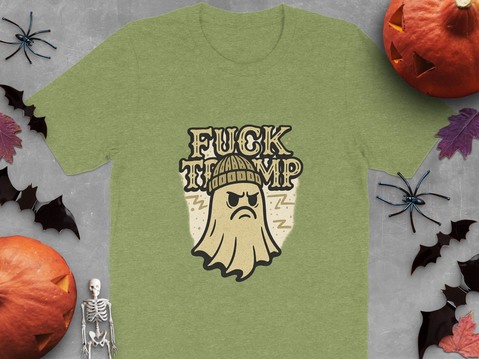 Fuck Trump Ghost With Beanie Hat Design product