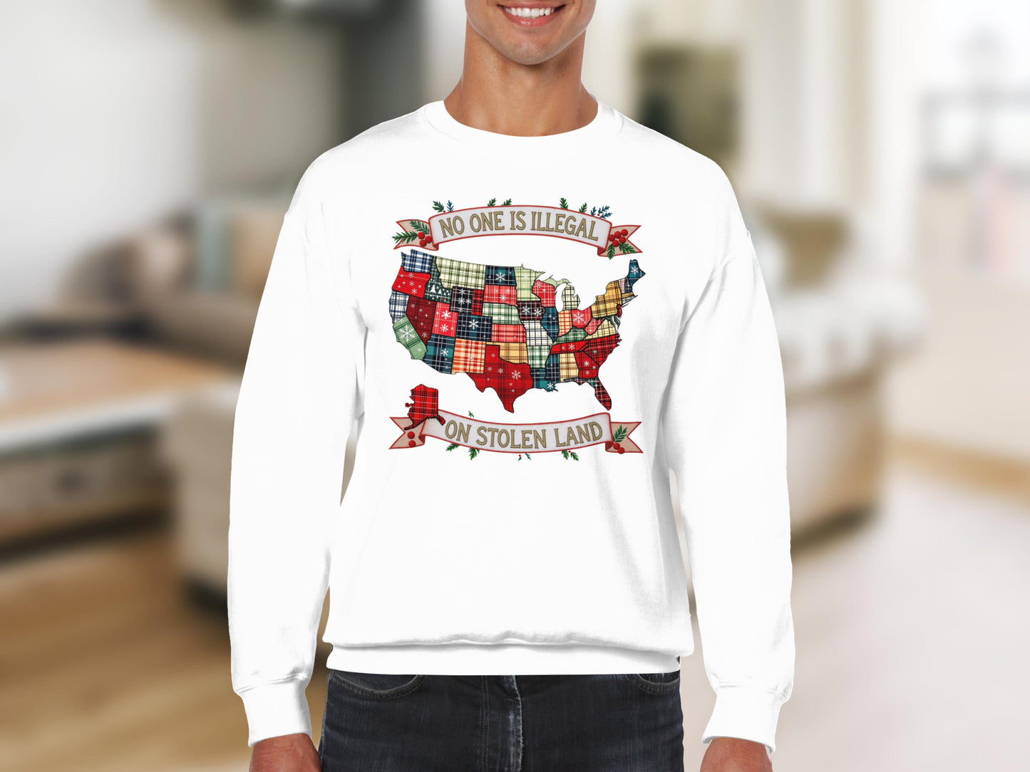 No One Is Illegal On Stolen Land Sweatshirt