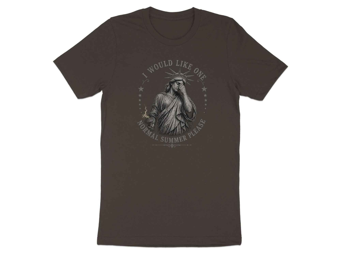 Normal Summer Please Distressed Liberty T-Shirt