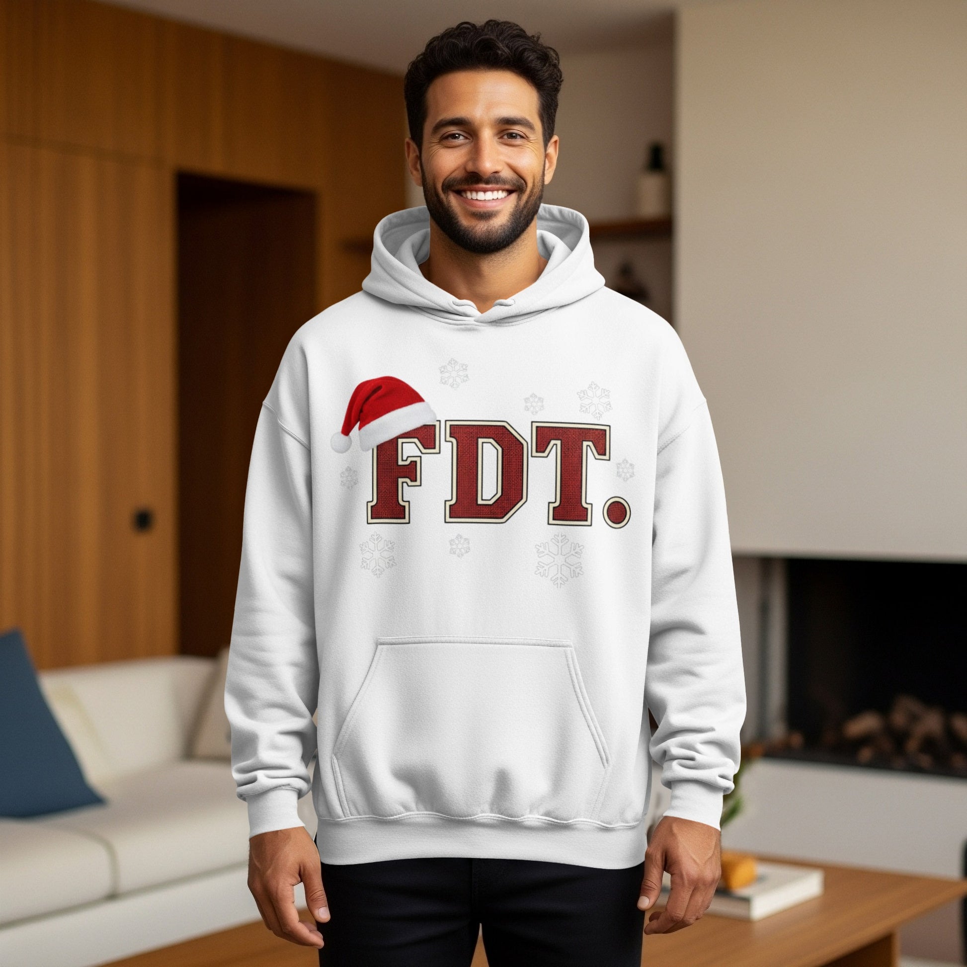 FDT Hoodie with Santa Hat Festive and Stylish Apparel