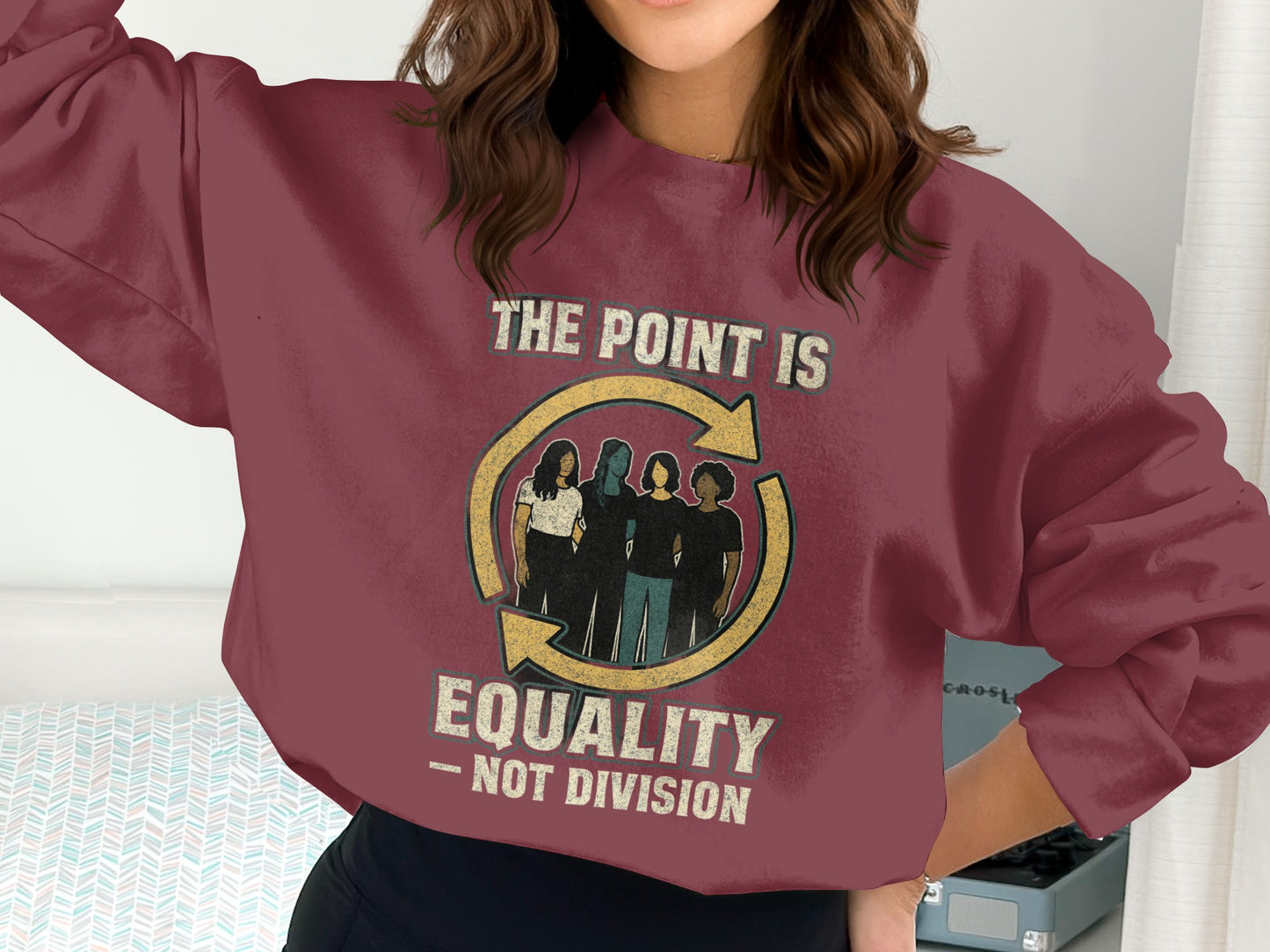 Sweatshirt with Equality Not Division Message product