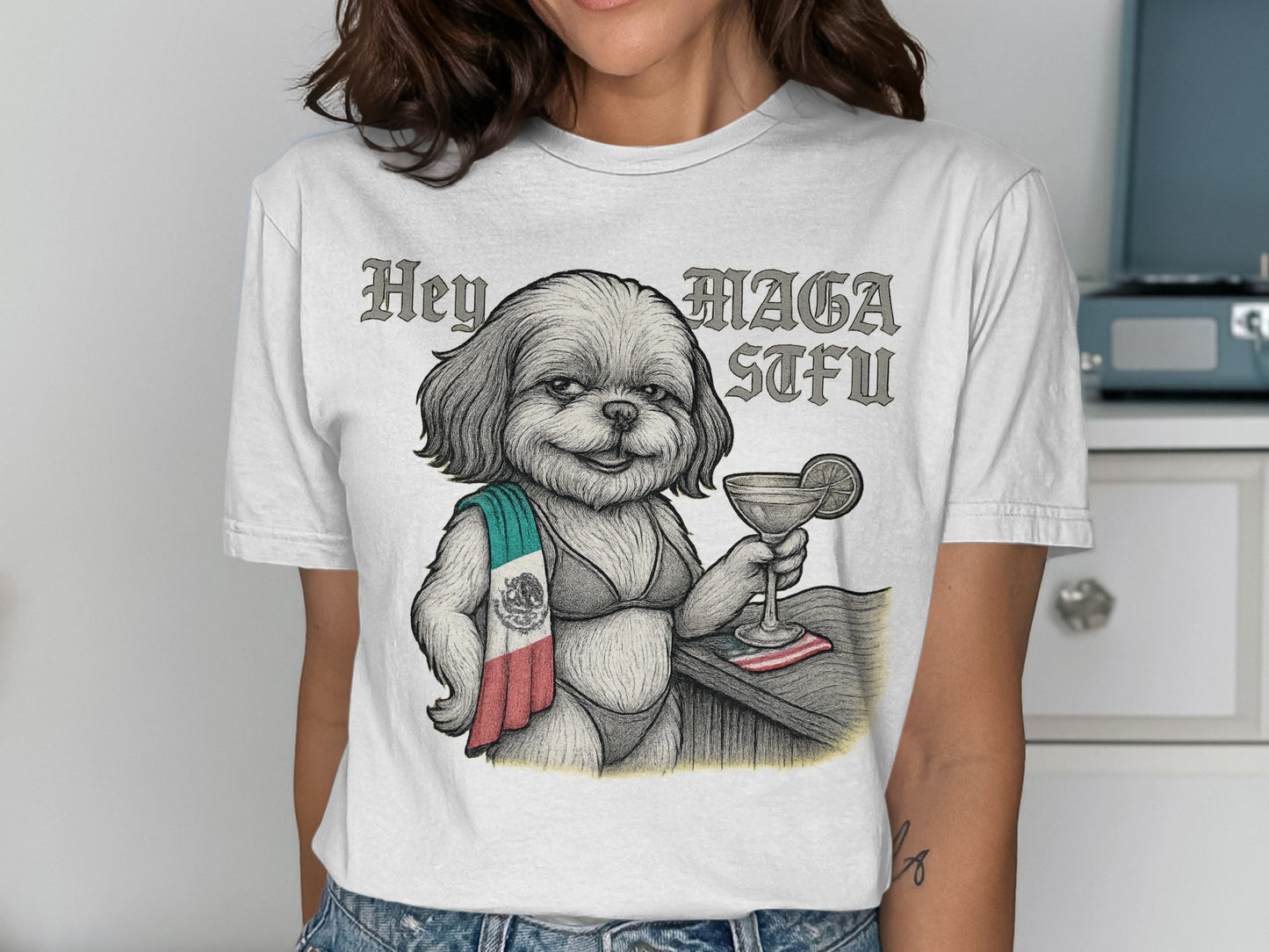 Hey MAGA AFU White Graphic T Shirt product type