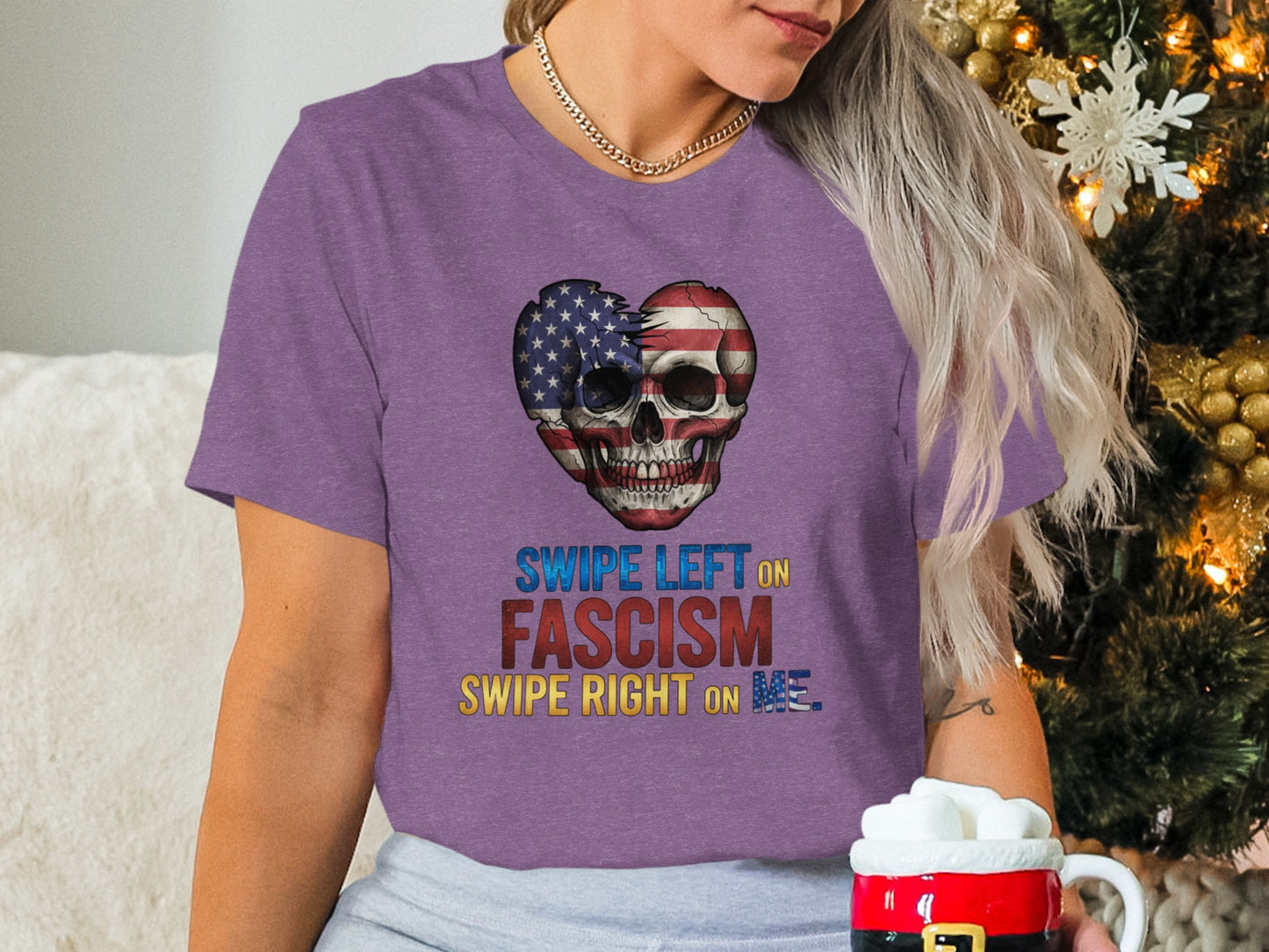 Swipe Left on Fascism Swipe Right on Me T-shirt