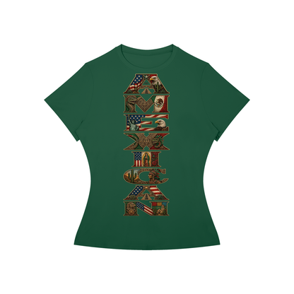 AMEXICAN Pride FDT Subtle Women’s Slim Fit Performance T-Shirt