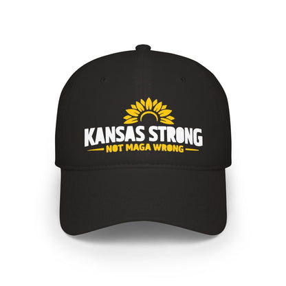 Kansas Strong Not Maga Wrong Sunflower Logo Hat