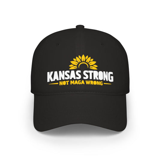 Kansas Strong Not Maga Wrong Sunflower Logo Hat