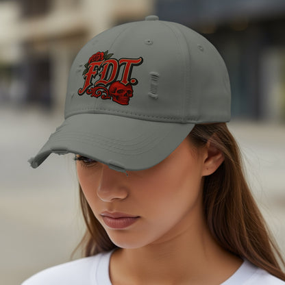 FDT Embroidered Distressed Baseball Cap product