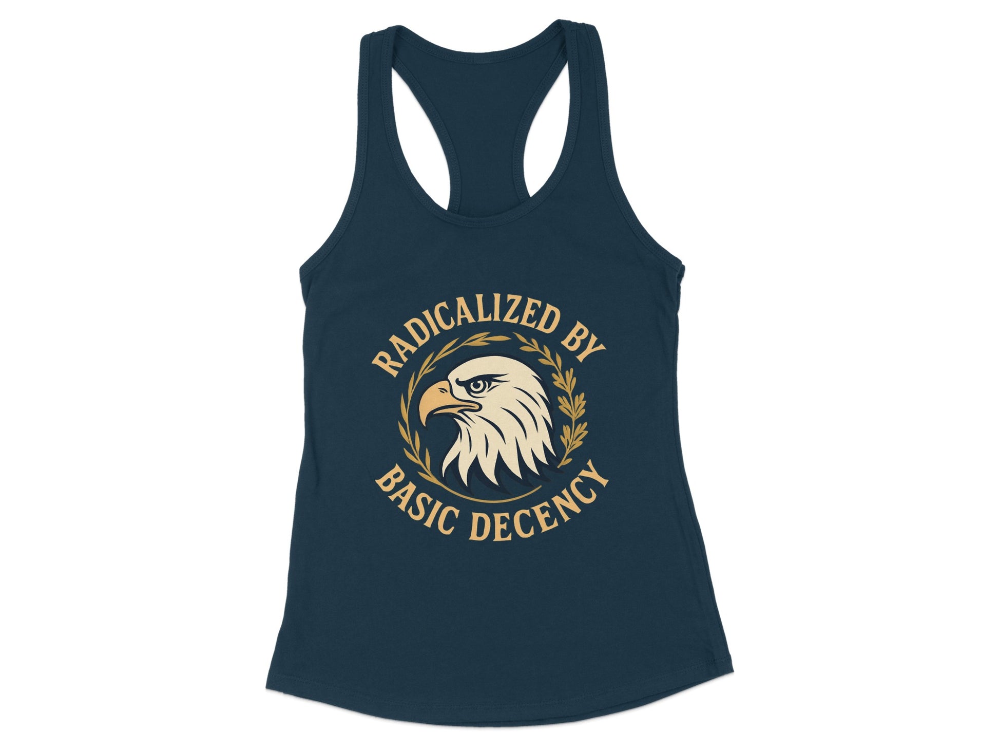 Radicalized by Basic Decency Eagle Tank Top