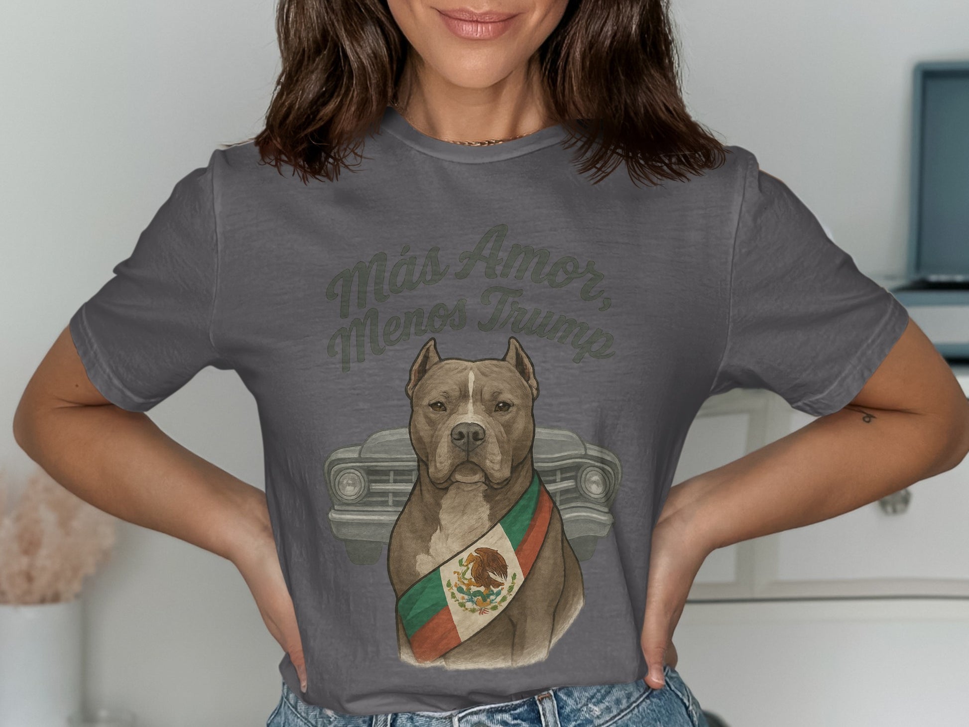Mas Amor Menos Trump T-shirt product