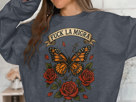 Fuck La Migra Butterfly Rose Sweatshirt product type