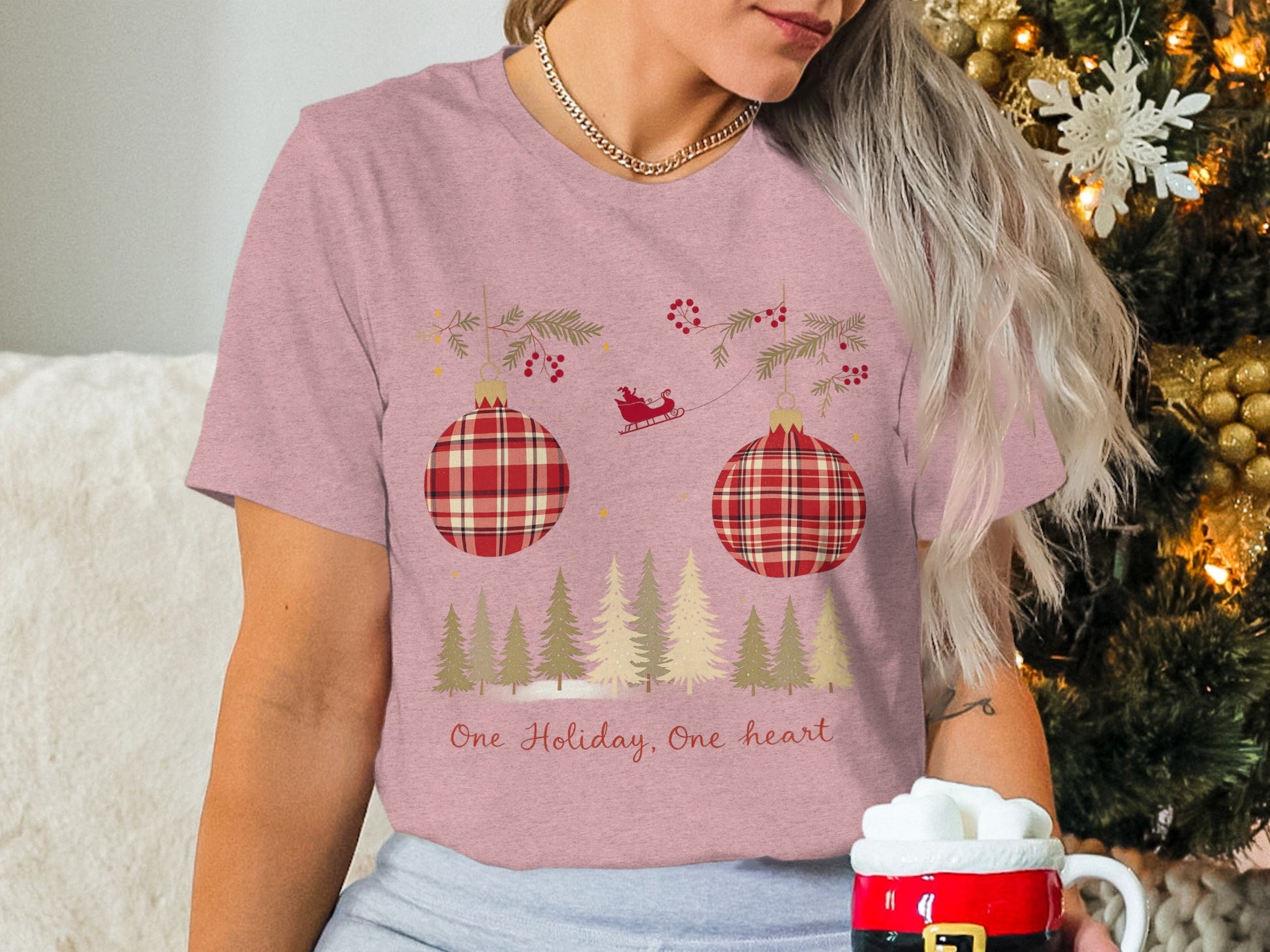 One Holiday One Heart Christmas T-shirt