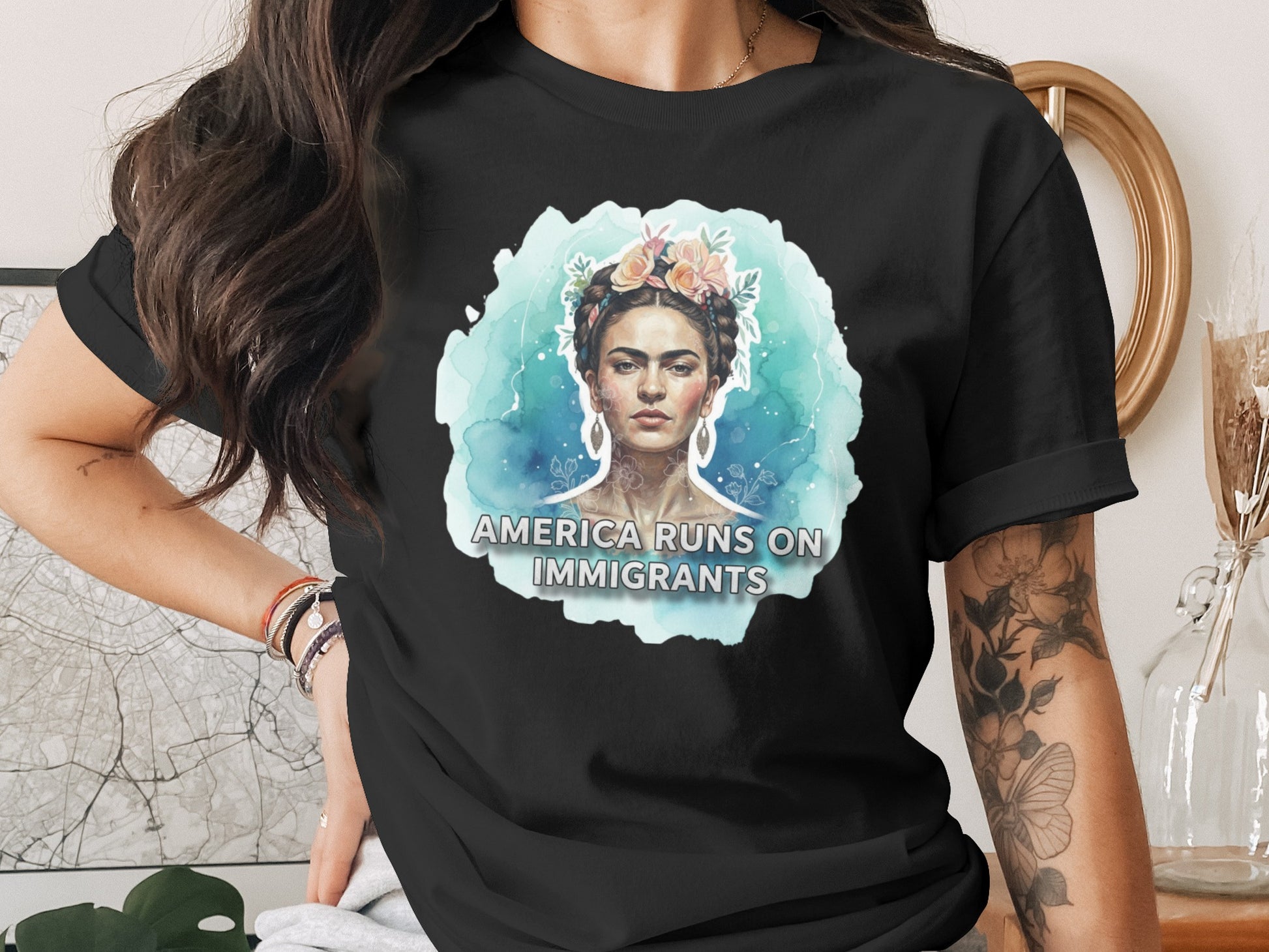 America Runs on Immigrants Graphic Tee